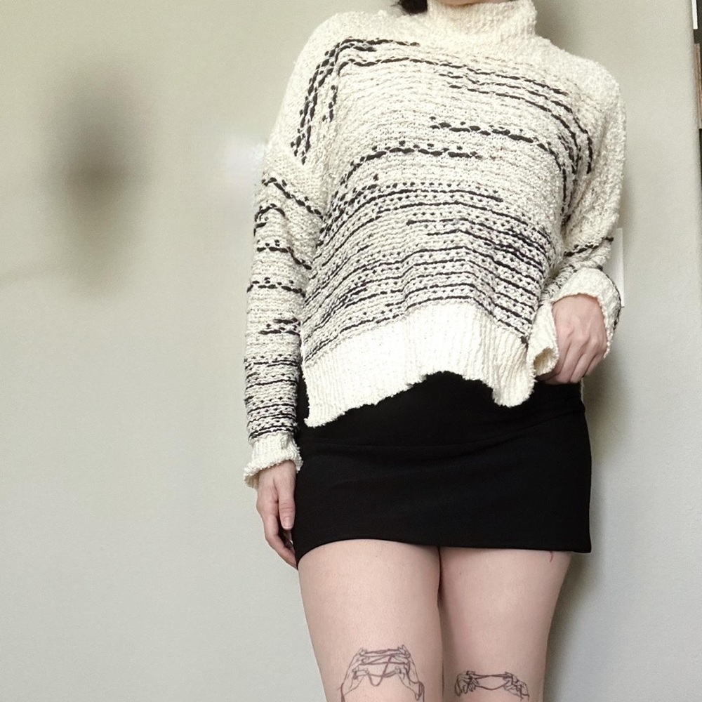 Cozy Cream and Black Women's Sweater